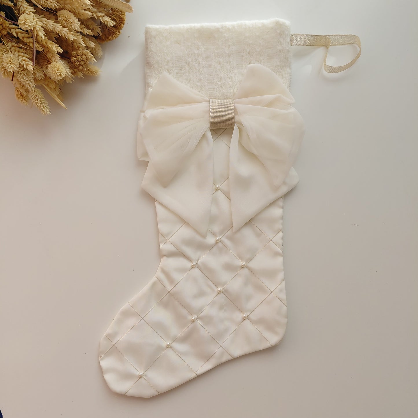 White Christmas Stocking