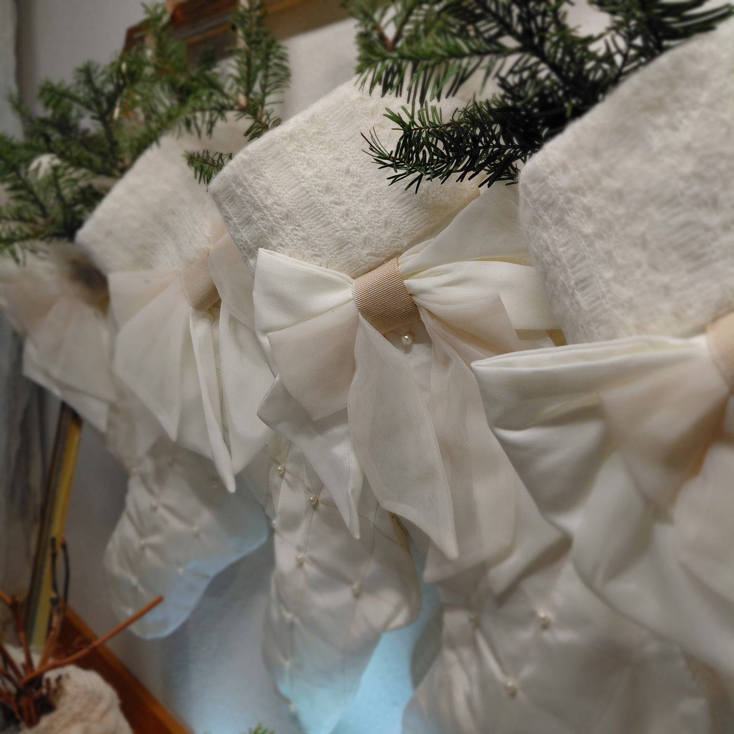 White Christmas Stocking