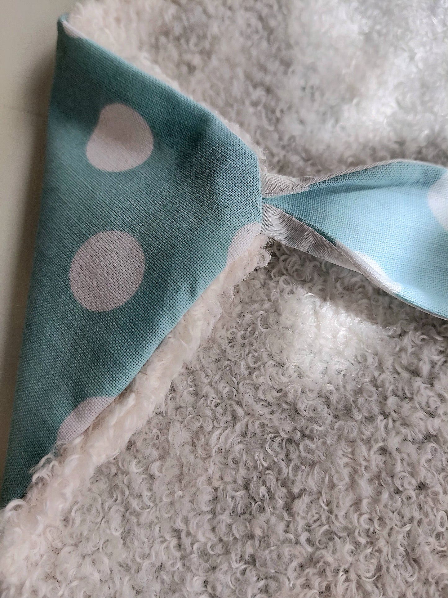 Soft Baby Comforter (Yves bear - White mint color)