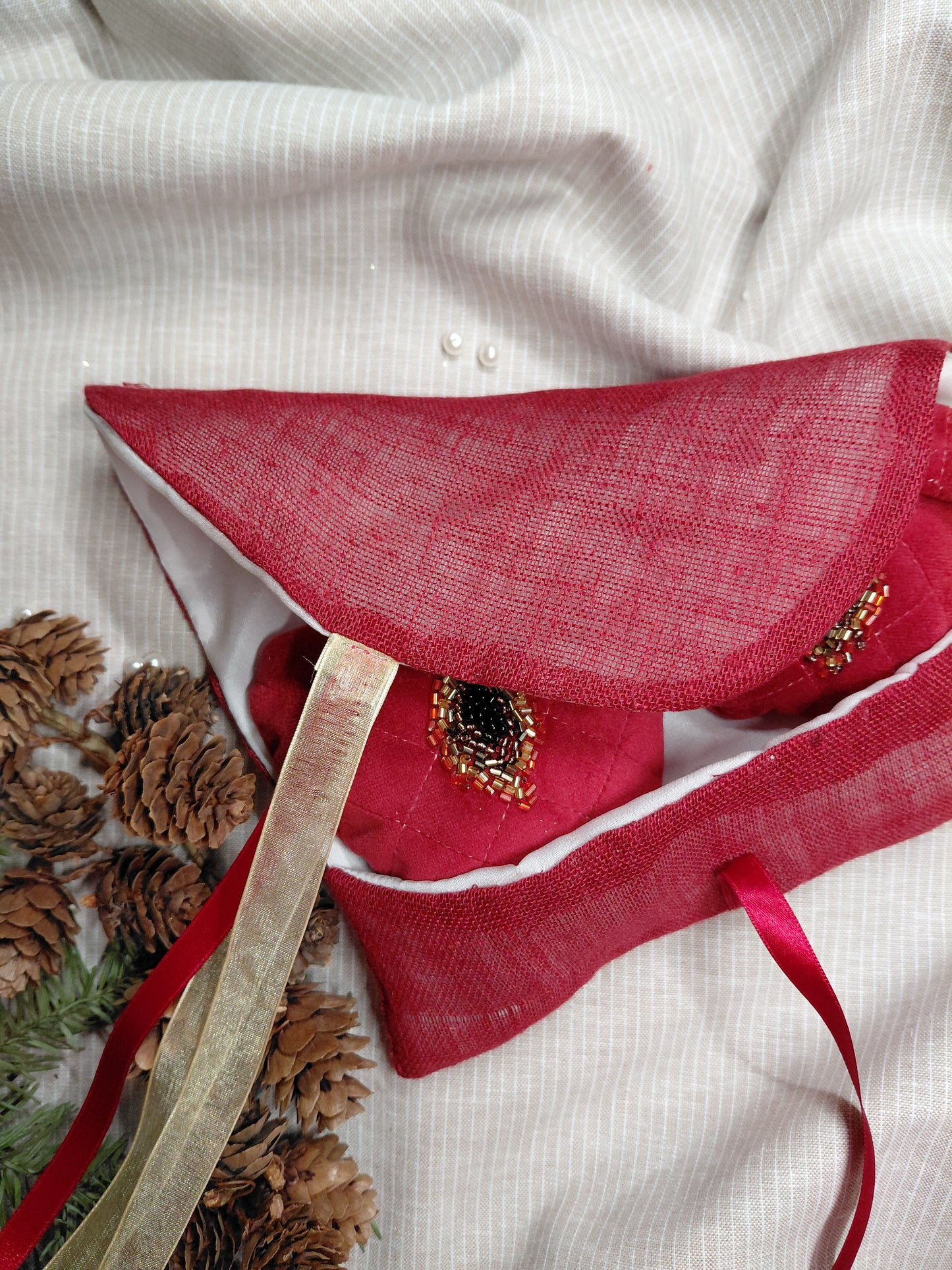 Christmas Velvet Apples - Set of two
