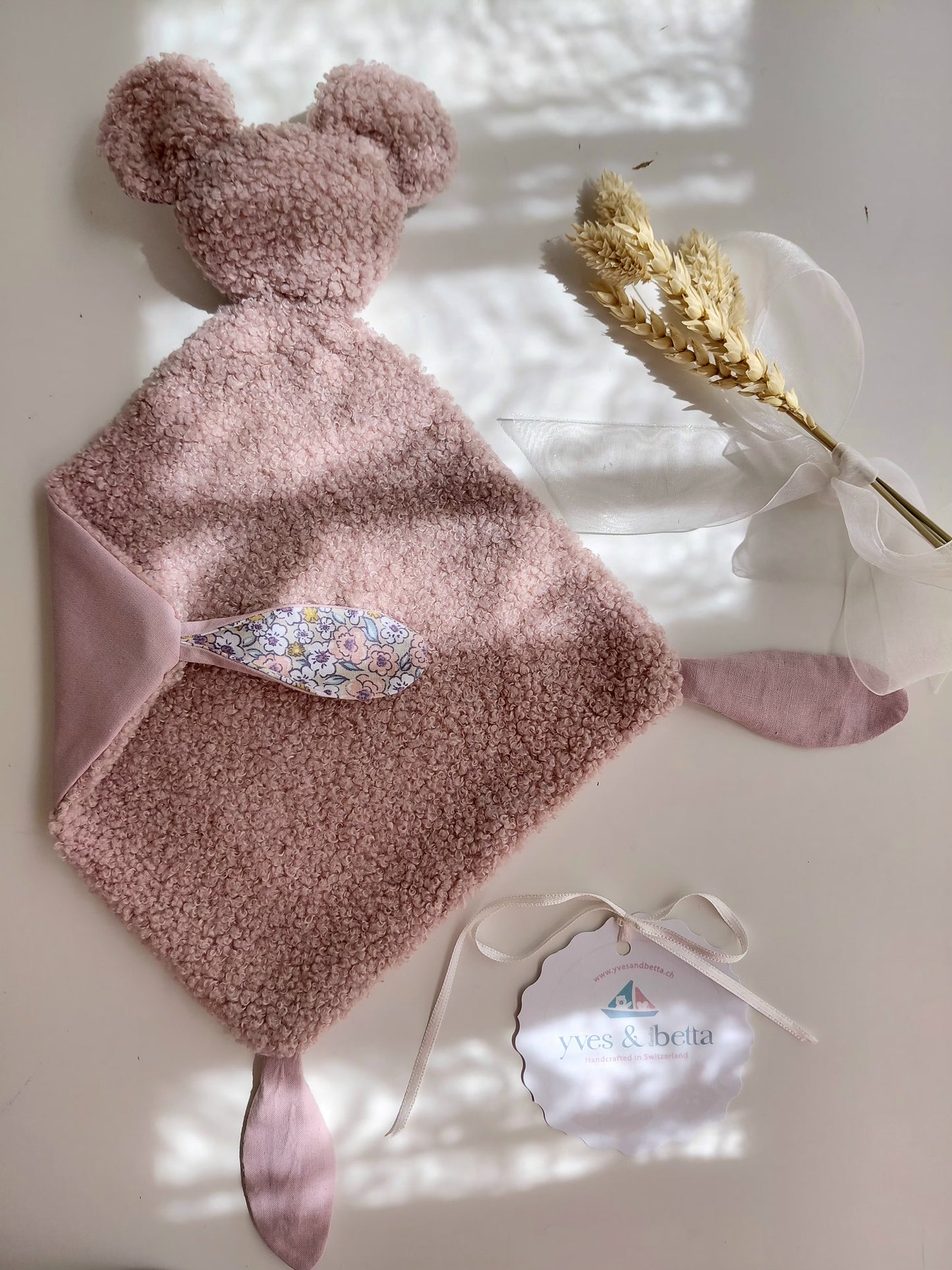 Soft Baby Comforter (Betta Mouse - Old Rose color)